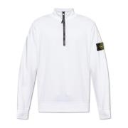 Sweatshirt met logo Stone Island , White , Heren