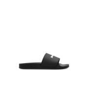 Slippers met logo Palm Angels , Black , Dames