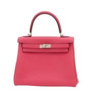 Pre-owned Leather handbags Hermès Vintage , Pink , Dames