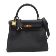 Pre-owned Leather handbags Hermès Vintage , Black , Dames