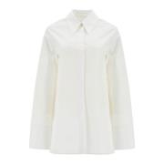 Klassieke Poplin Overhemd voor Mannen Jil Sander , White , Dames