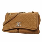 Pre-owned Suede shoulder-bags Chanel Vintage , Brown , Dames