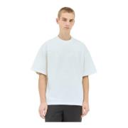 Katoenen Jersey Logo Print T-Shirt Jil Sander , White , Heren