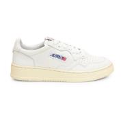 Witte lage sneakers met logo Autry , White , Dames