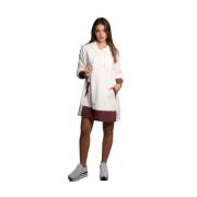 Bordeaux Hoodie Jurk Jijil , Beige , Dames