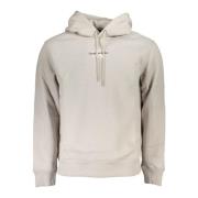 Grijze hoodie met borduursel en print Calvin Klein , Beige , Heren