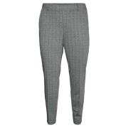 Herringbone Tapered Pant in Zwart/Wit Vero Moda , Gray , Dames