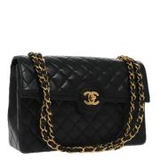 Pre-owned Leather handbags Chanel Vintage , Black , Dames