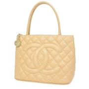 Pre-owned Leather chanel-bags Chanel Vintage , Beige , Dames