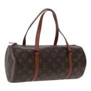 Pre-owned Canvas handbags Louis Vuitton Vintage , Brown , Dames