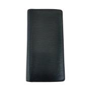 Pre-owned Leather wallets Louis Vuitton Vintage , Black , Dames