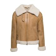 Bruine Shearling Jas Salvatore Santoro , Brown , Dames