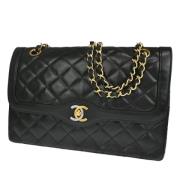 Pre-owned Leather chanel-bags Chanel Vintage , Black , Dames