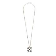 Logo Ketting Off White , Gray , Heren