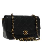 Pre-owned Leather chanel-bags Chanel Vintage , Black , Dames