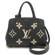 Pre-owned Leather handbags Louis Vuitton Vintage , Black , Dames