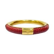 Pre-owned Leather bracelets Gucci Vintage , Yellow , Dames