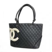 Pre-owned Leather chanel-bags Chanel Vintage , Black , Dames