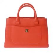 Pre-owned Leather chanel-bags Chanel Vintage , Orange , Dames