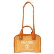 Pre-owned Canvas chanel-bags Chanel Vintage , Orange , Dames