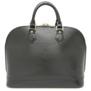 Pre-owned Leather handbags Louis Vuitton Vintage , Black , Dames