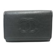 Pre-owned Leather key-holders Chanel Vintage , Black , Unisex