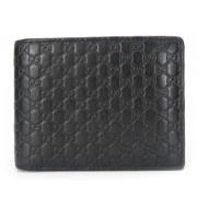 Pre-owned Leather wallets Gucci Vintage , Black , Heren