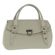 Pre-owned Leather handbags Salvatore Ferragamo Pre-owned , White , Dam...