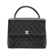 Pre-owned Leather chanel-bags Chanel Vintage , Black , Dames