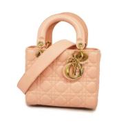 Pre-owned Leather handbags Dior Vintage , Pink , Dames