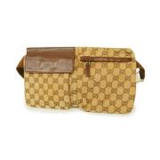 Pre-owned Canvas crossbody-bags Gucci Vintage , Brown , Dames