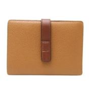 Pre-owned Leather wallets Loewe Pre-owned , Beige , Dames