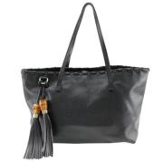 Pre-owned Leather totes Gucci Vintage , Black , Dames