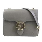 Pre-owned Leather gucci-bags Gucci Vintage , Gray , Dames