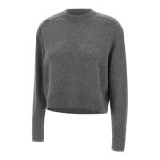 Kasjmier Crew Neck Sweater Grijs Theory , Gray , Dames