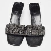 Pre-owned Fabric sandals Gucci Vintage , Black , Dames