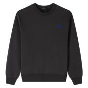 Boxy Sweatshirt A.p.c. , Black , Heren