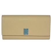 Pre-owned Leather wallets Burberry Vintage , Beige , Dames