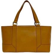 Pre-owned Leather totes Burberry Vintage , Brown , Dames