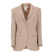 Pre-owned Wool outerwear Chanel Vintage , Beige , Dames