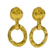 Pre-owned Metal earrings Yves Saint Laurent Vintage , Yellow , Dames