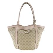 Pre-owned Canvas handbags Gucci Vintage , Beige , Dames