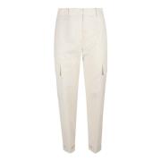 Crème Wol Kasjmier Broek Made in Italy Eleventy , Beige , Dames