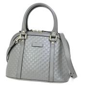 Pre-owned Leather gucci-bags Gucci Vintage , Gray , Dames