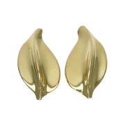 Pre-owned Metal earrings Yves Saint Laurent Vintage , Yellow , Dames