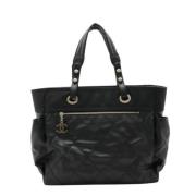 Pre-owned Leather chanel-bags Chanel Vintage , Black , Dames