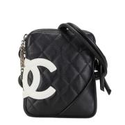 Pre-owned Leather chanel-bags Chanel Vintage , Black , Dames