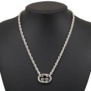 Pre-owned Metal necklaces Gucci Vintage , Gray , Dames