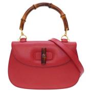 Pre-owned Leather gucci-bags Gucci Vintage , Red , Dames