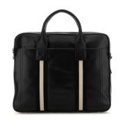 Klassieke Leren Aktetas Bally , Black , Heren